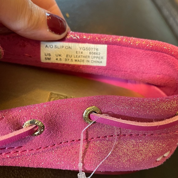 Sperry pink sparkly boat shoe size 5 - Picture 4 of 7